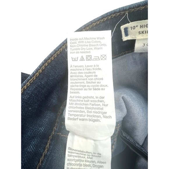 Madewell Womens 10" High-Rise Skinny Jeans Size 34 Blue Denim - Picture 10 of 14